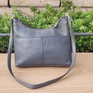 Vintage Coletta Mini Gray Genuine Leather Shoulder Bag